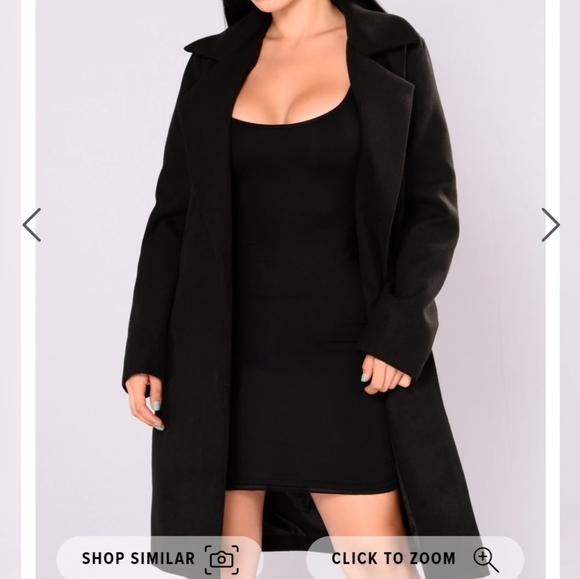 Black fashion nova trench coat - Picture 2 of 6